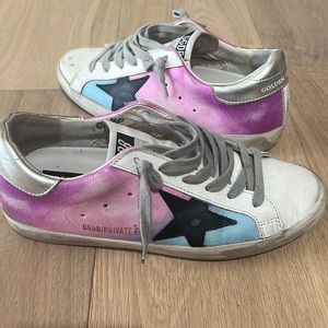 Golden Goose Pink & Turquoise Blue